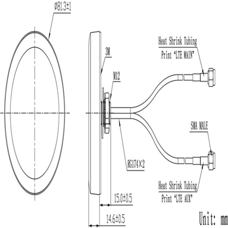 Gl-Dy046L-1GPS/Glonass/4G+GSM/3G Combo Antenna with SMA Connector